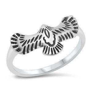 Sterling Silver Eagle Ring 925 Fashion Band